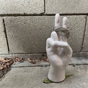 Vintage. Silver and Gold Metal Expandable Cuff Bracelet